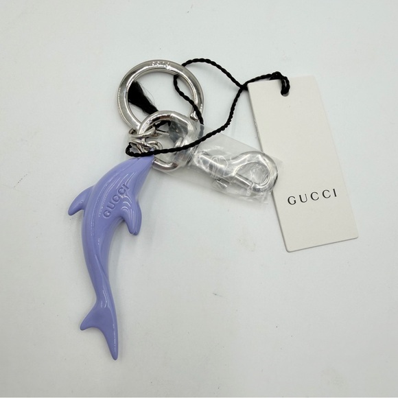 Rare Gucci Dolphin Purple Bag Charm - Picture 2 of 4